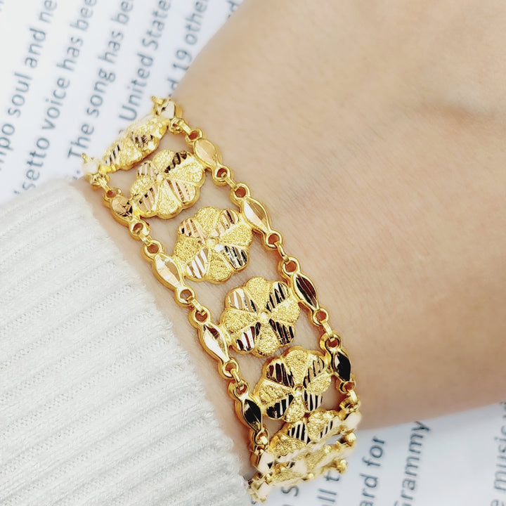 21K Gold Fancy Bracelet by Saeed Jewelry - Image 7