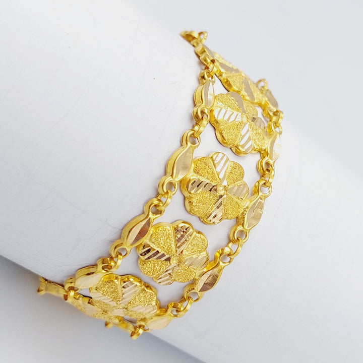 21K Gold Fancy Bracelet by Saeed Jewelry - Image 4