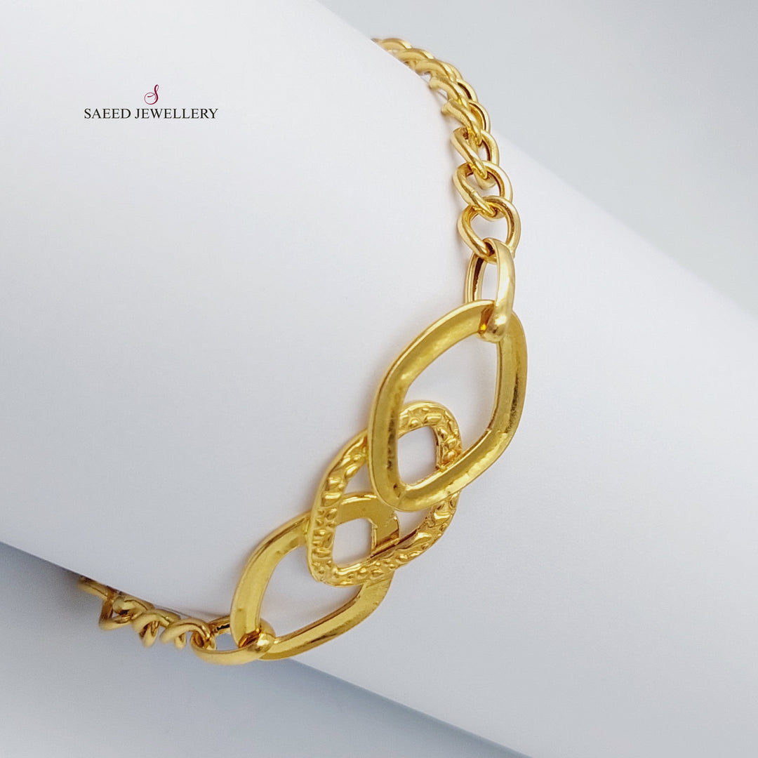 21K Gold Fancy Bracelet by Saeed Jewelry - Image 3