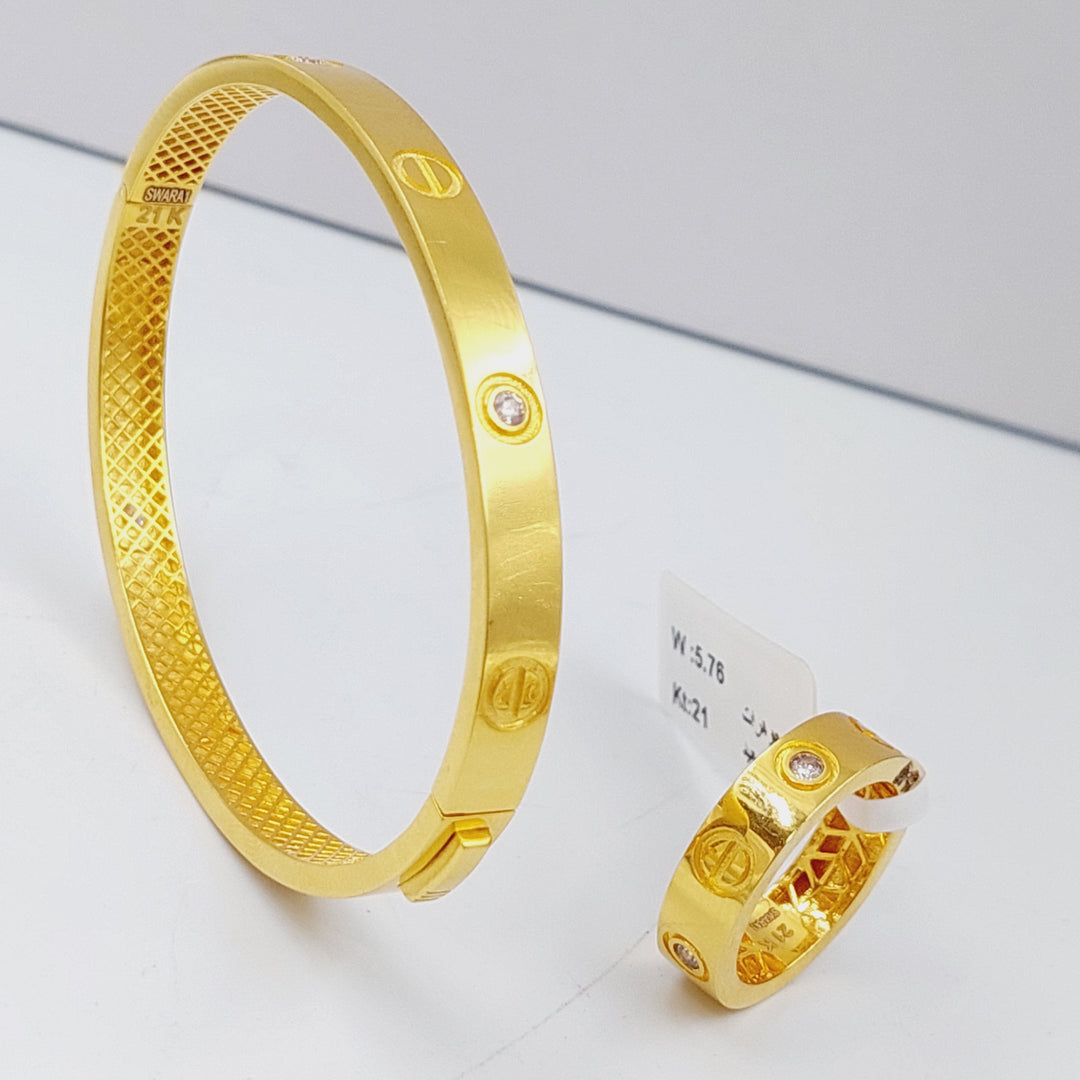 21K Gold Fancy Bracelet by Saeed Jewelry - Image 3