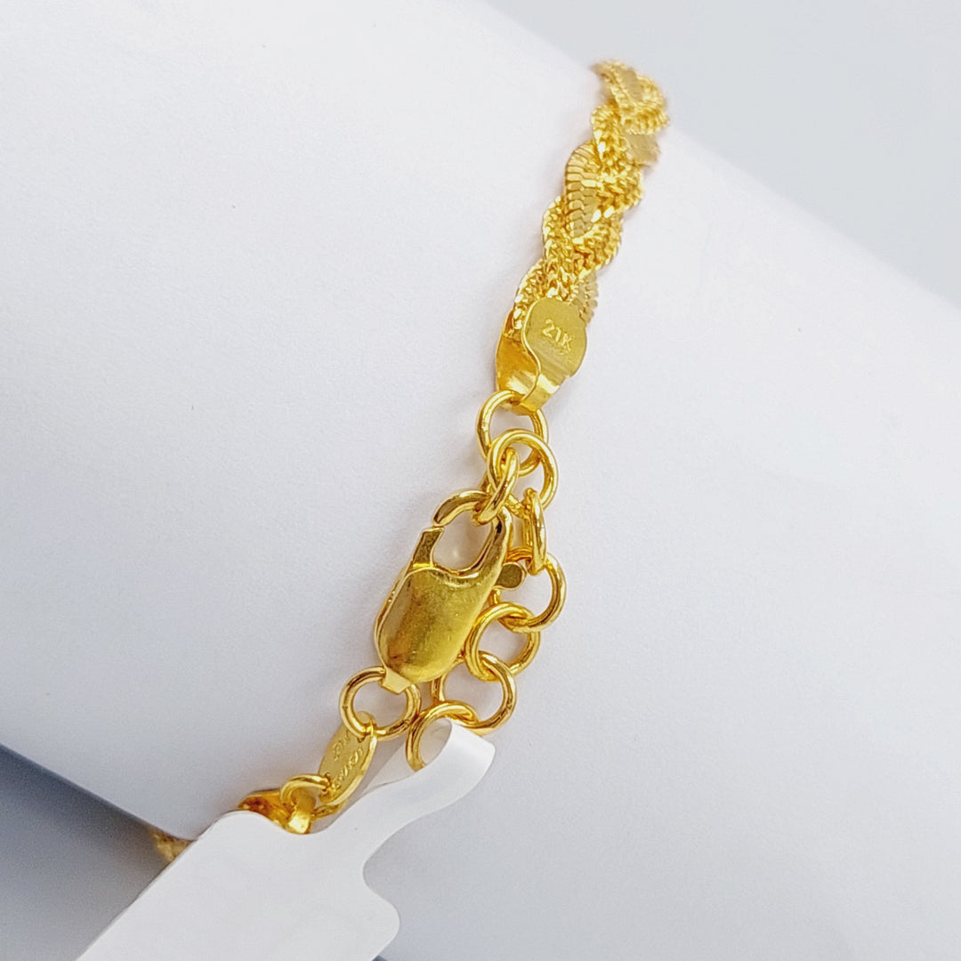 21K Gold Fancy Bracelet by Saeed Jewelry - Image 4