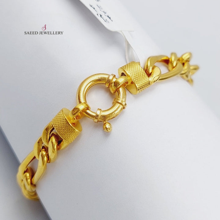 21K Gold Fancy Bracelet by Saeed Jewelry - Image 3