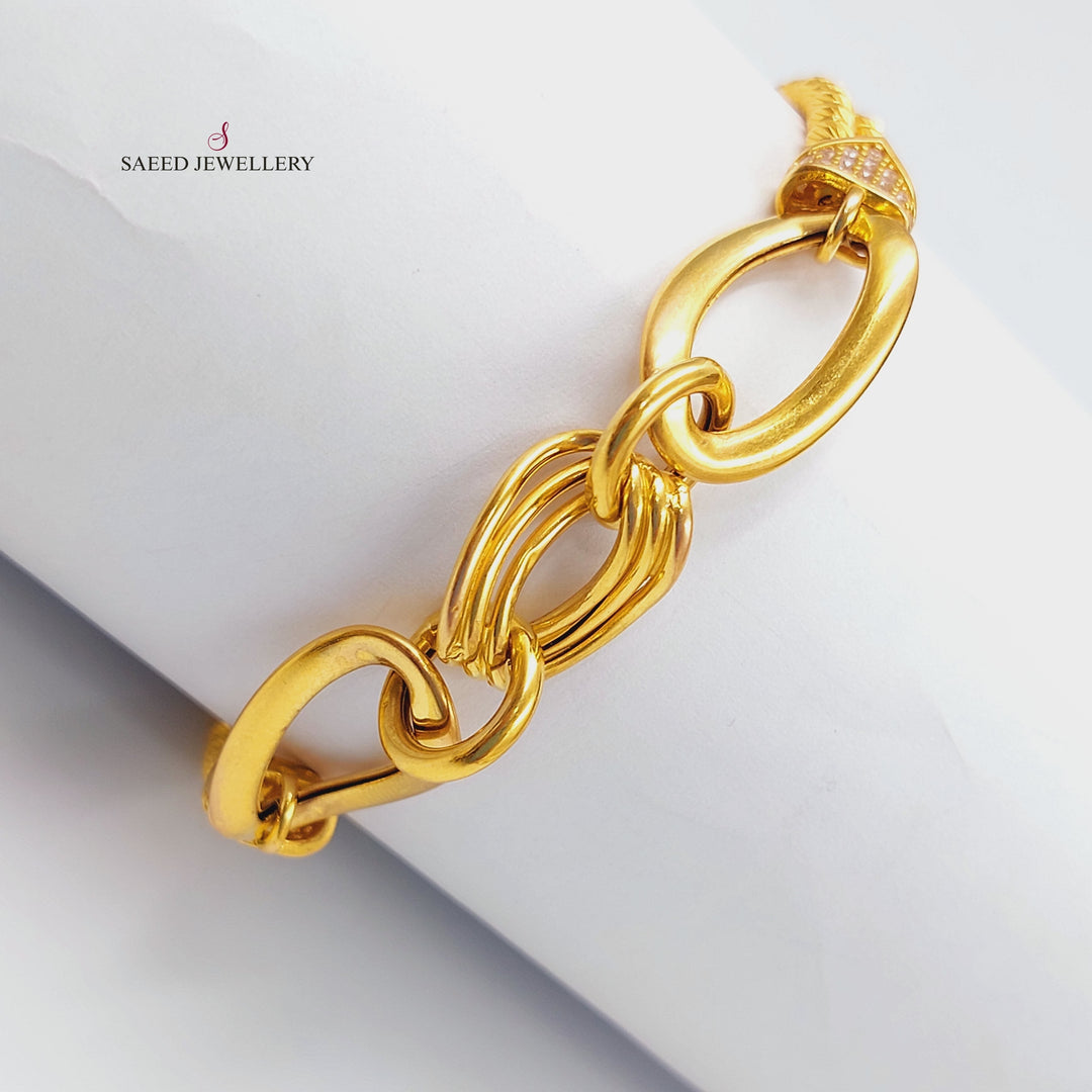 21K Gold Fancy Bracelet by Saeed Jewelry - Image 3