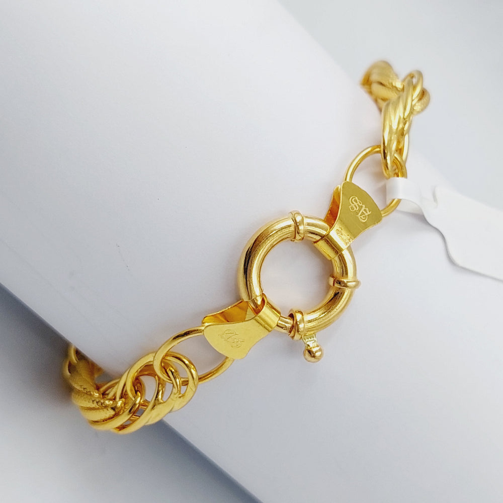 21K Gold Fancy Bracelet by Saeed Jewelry - Image 2