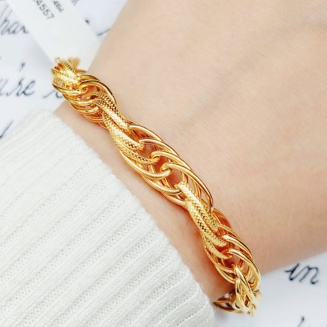 21K Gold Fancy Bracelet by Saeed Jewelry - Image 3