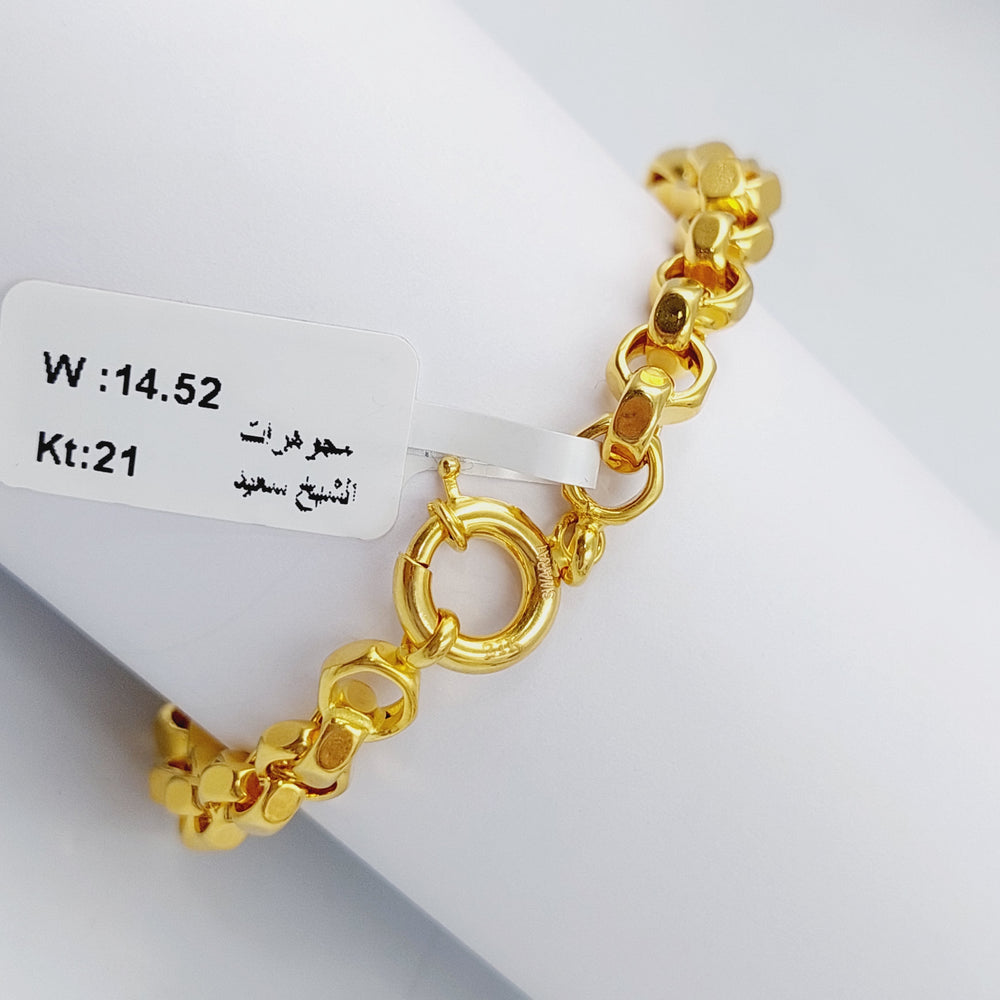 21K Gold Fancy Bracelet by Saeed Jewelry - Image 2