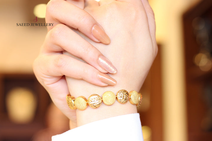 21K Gold Fancy Bracelet by Saeed Jewelry - Image 1