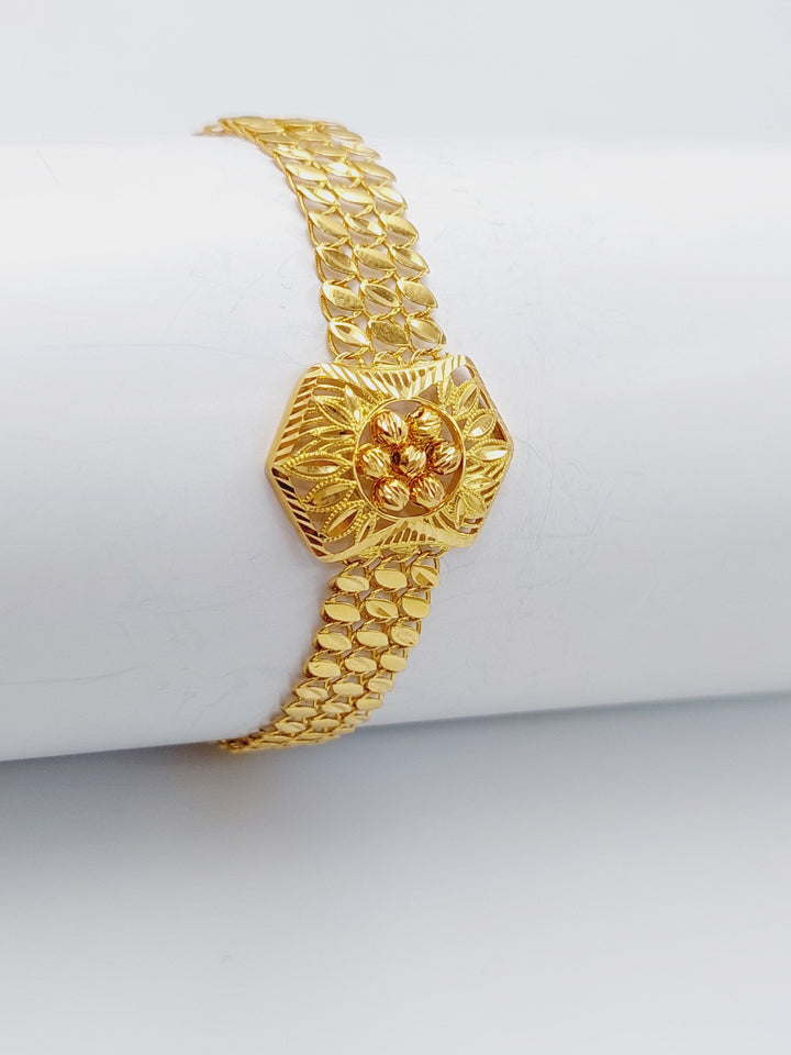 21K Gold Fancy Bracelet by Saeed Jewelry - Image 1