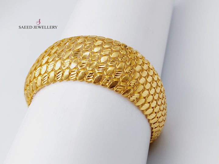 21K Gold Fancy Bracelet by Saeed Jewelry - Image 3