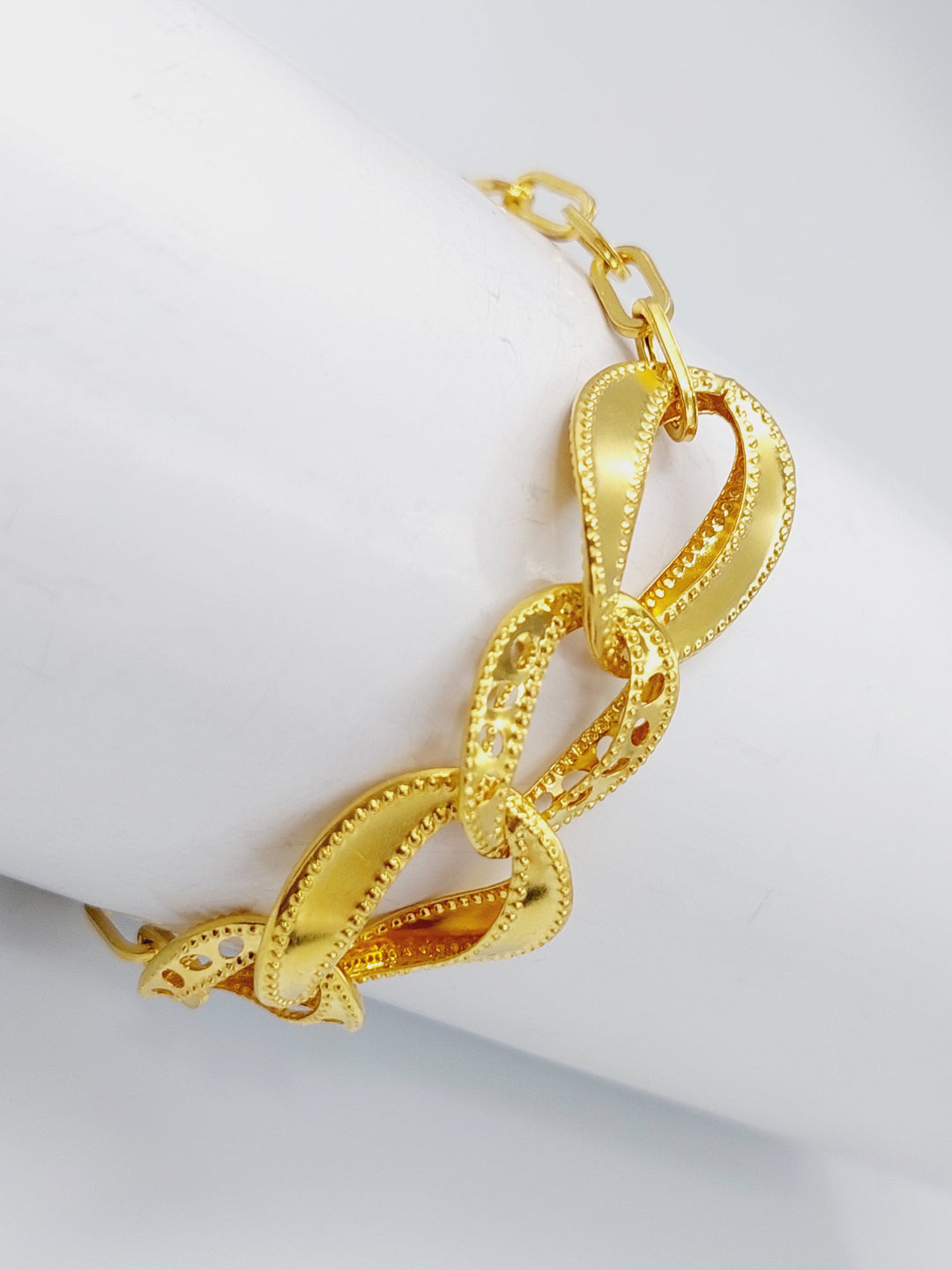 21K Gold Fancy Bracelet by Saeed Jewelry - Image 3