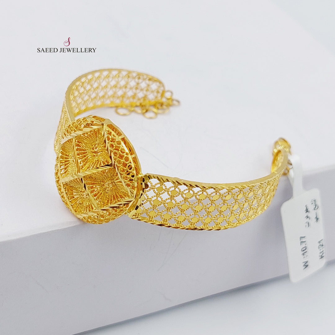 21K Gold Fancy Bracelet by Saeed Jewelry - Image 4