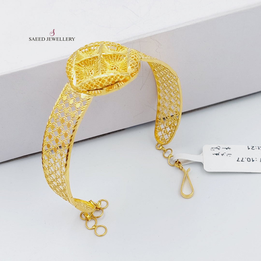 21K Gold Fancy Bracelet by Saeed Jewelry - Image 7