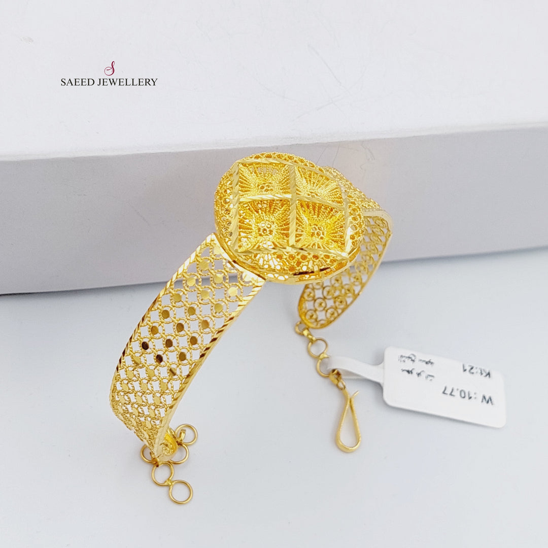 21K Gold Fancy Bracelet by Saeed Jewelry - Image 1