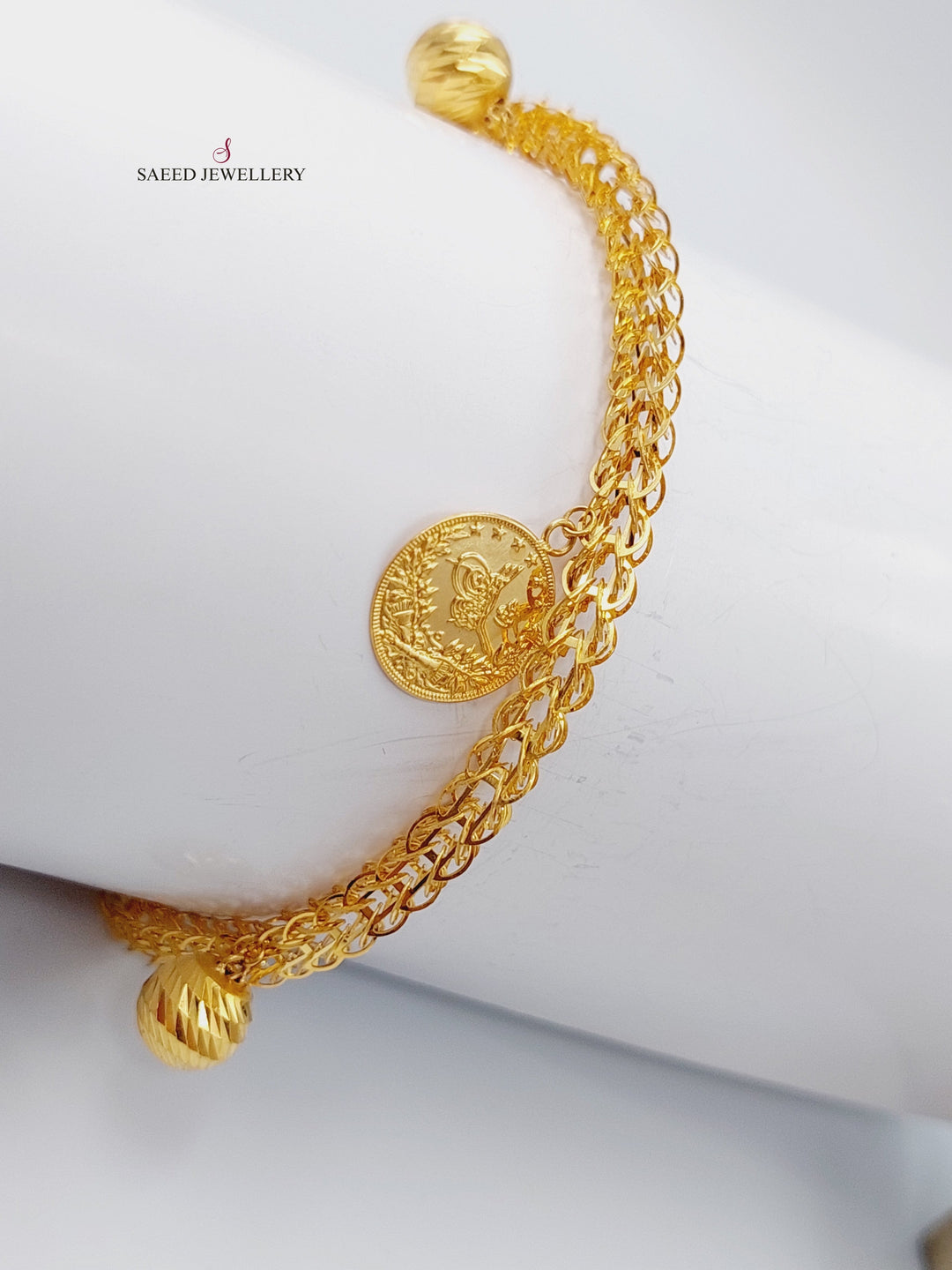 21K Gold Fancy Bracelet by Saeed Jewelry - Image 3