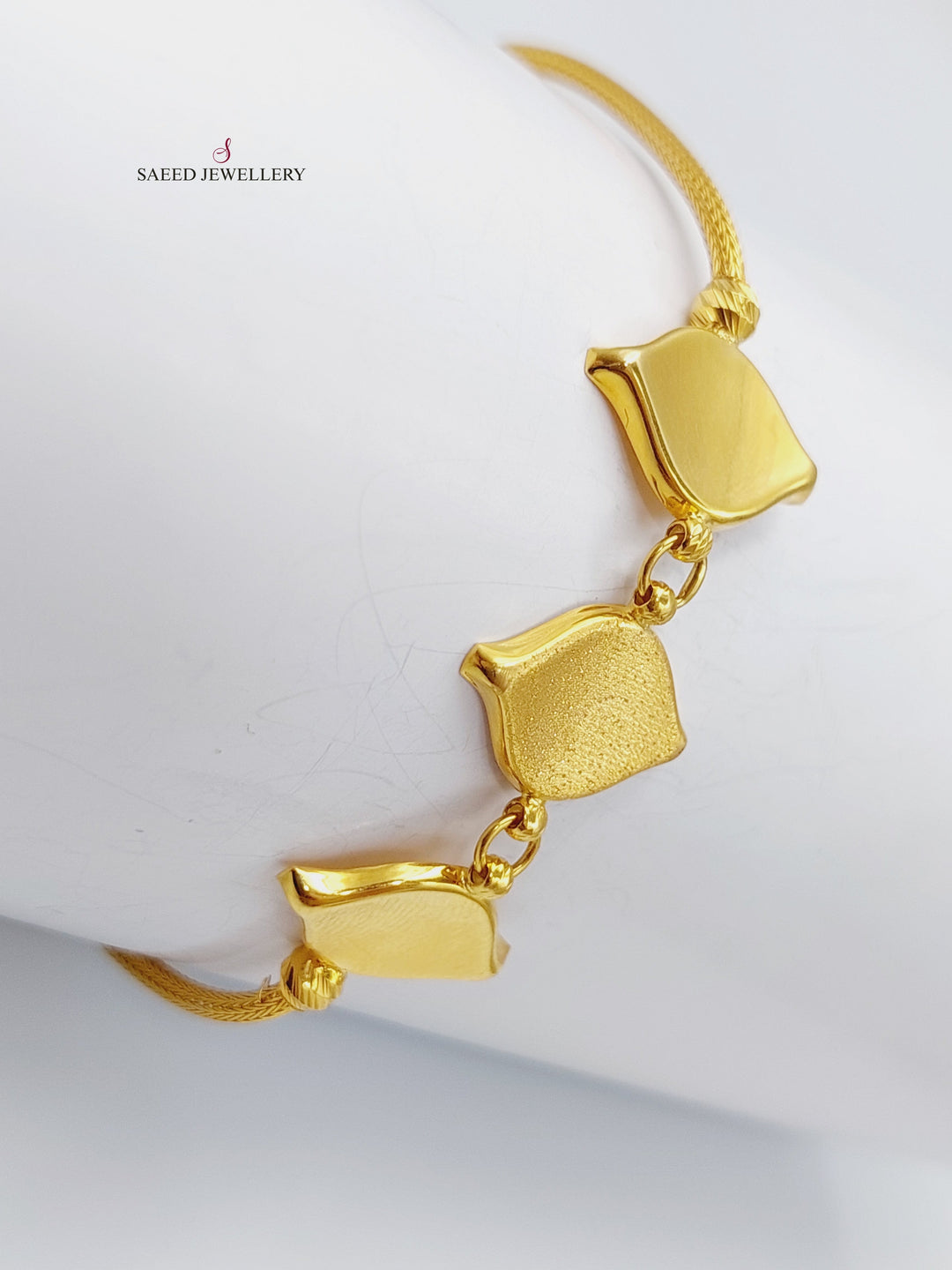 21K Gold Fancy Bracelet by Saeed Jewelry - Image 3