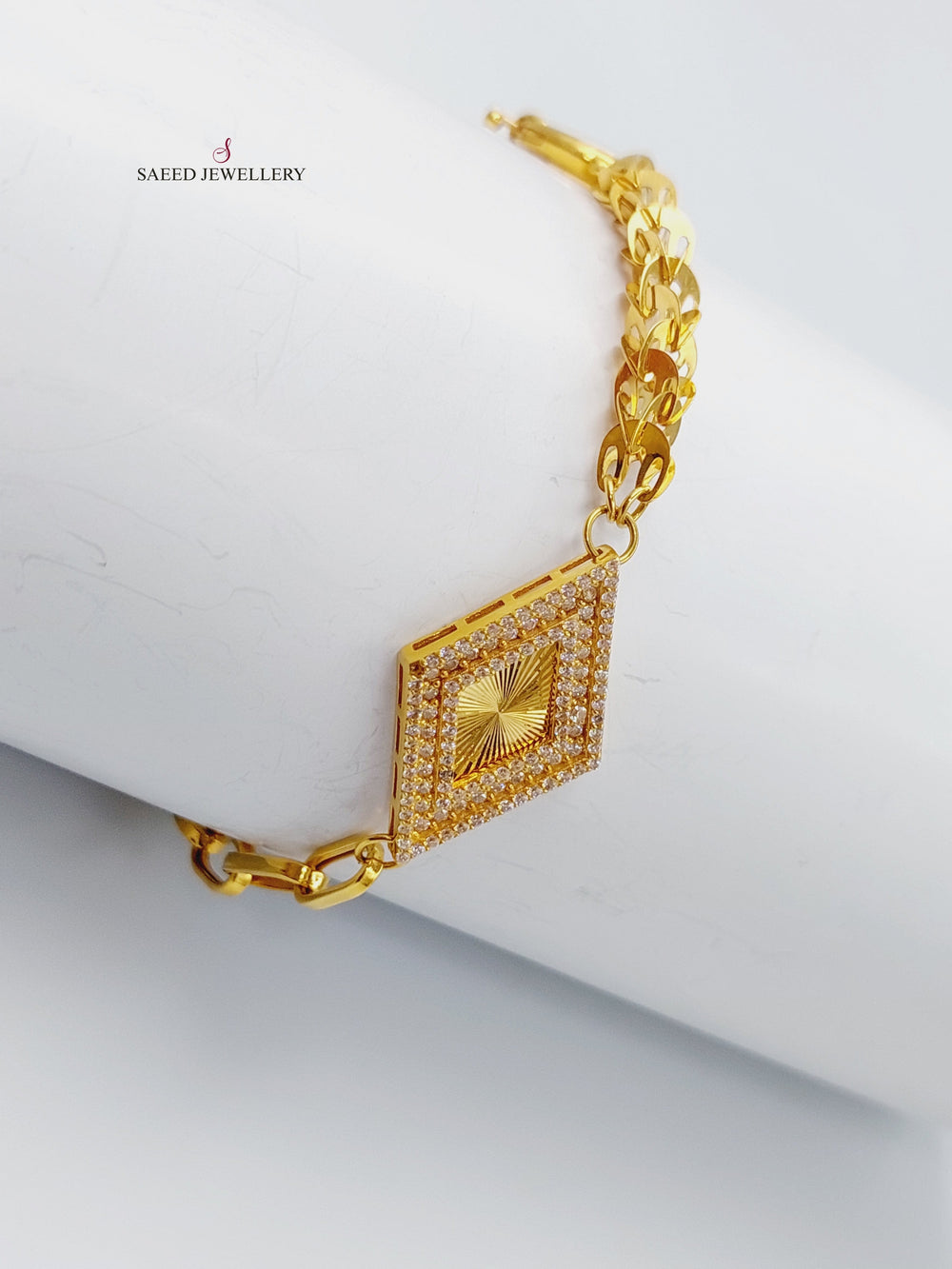 21K Gold Fancy Bracelet by Saeed Jewelry - Image 2