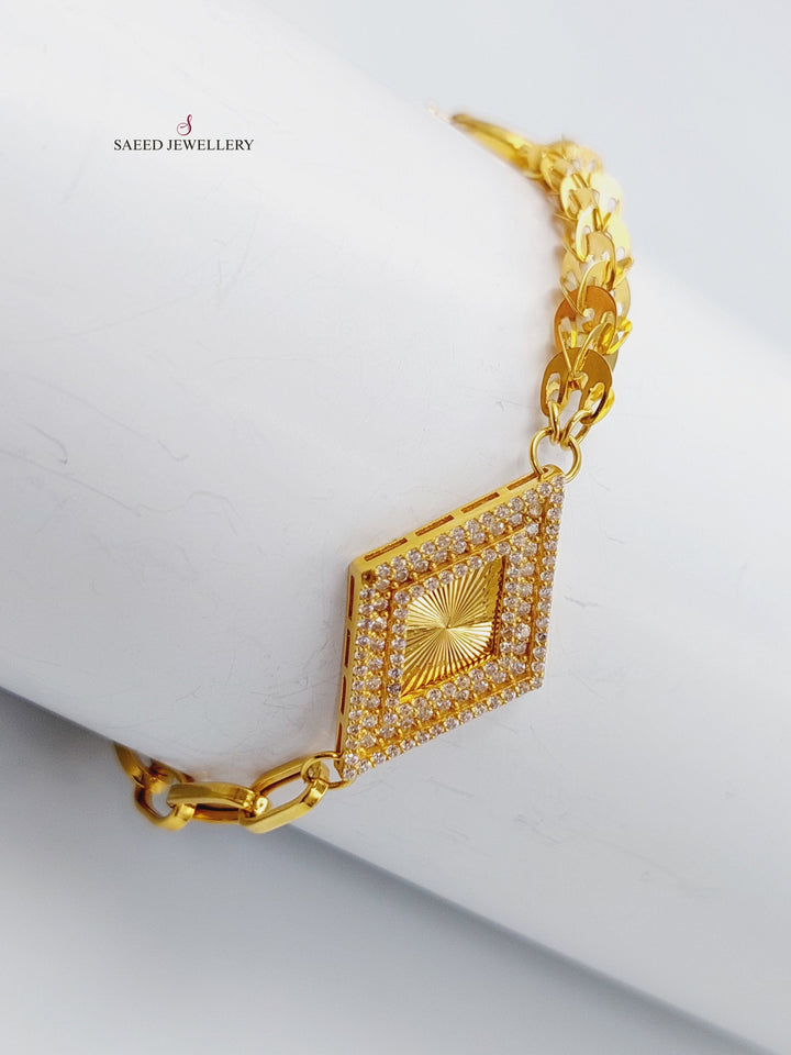 21K Gold Fancy Bracelet by Saeed Jewelry - Image 4