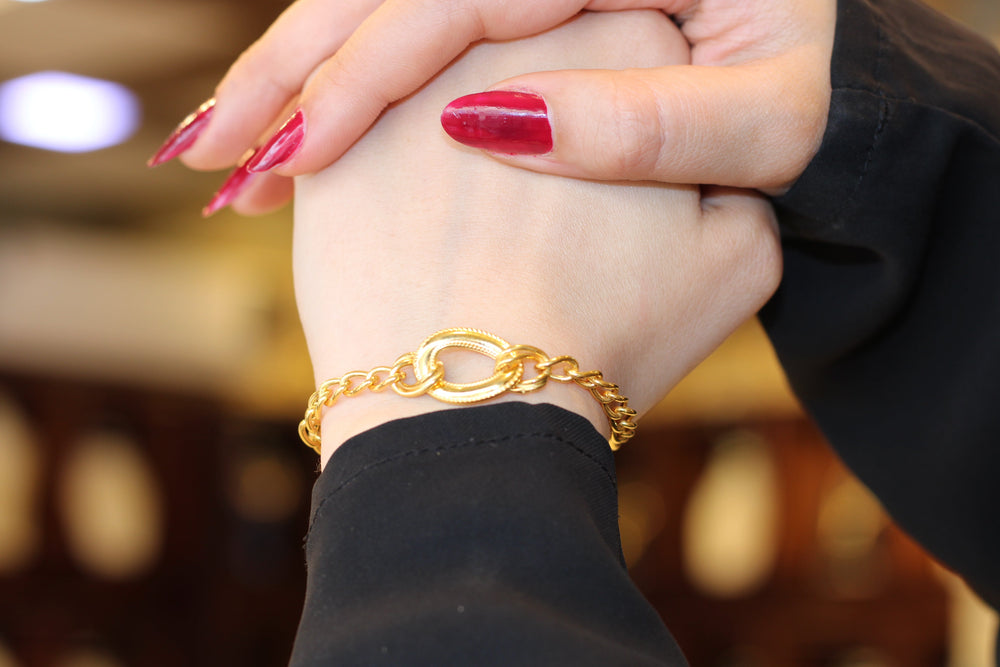 21K Gold Fancy Bracelet by Saeed Jewelry - Image 2