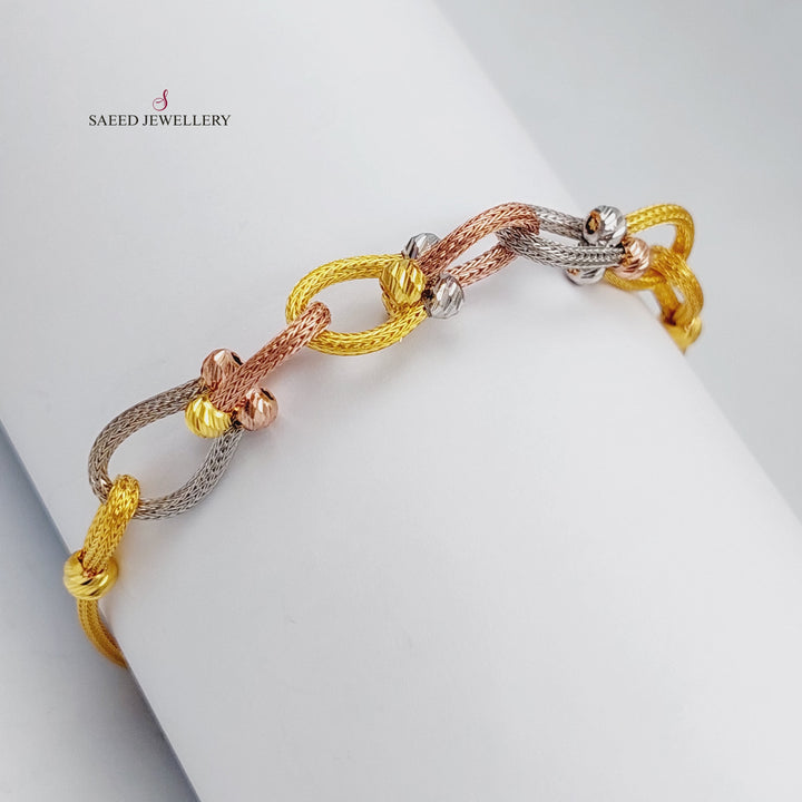 21K Gold Fancy Bracelet is Colored by Saeed Jewelry - Image 3