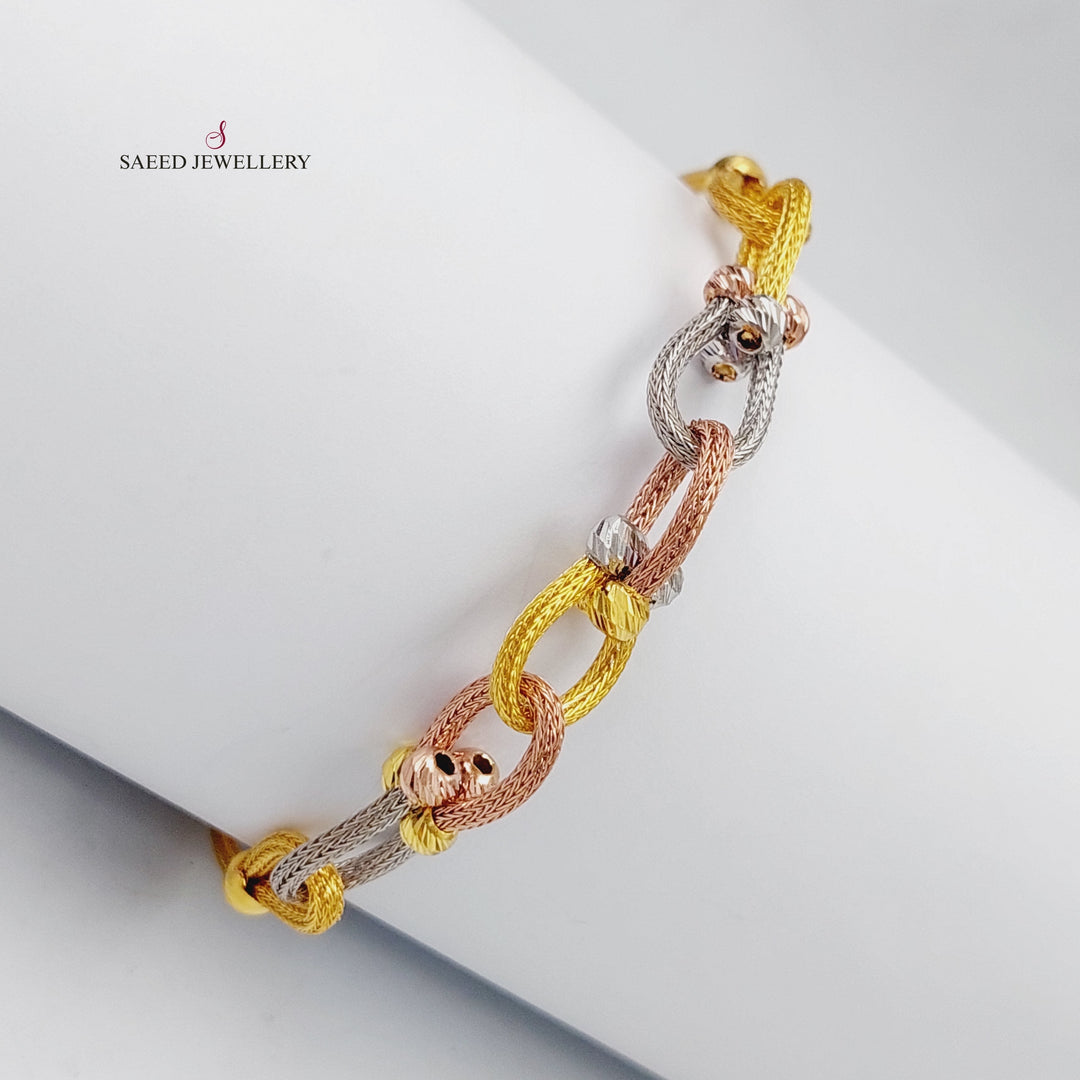 21K Gold Fancy Bracelet is Colored by Saeed Jewelry - Image 1