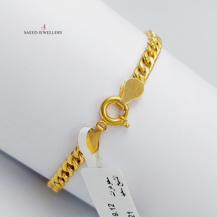 21K Gold Fancy Chain Bracelet by Saeed Jewelry - Image 7