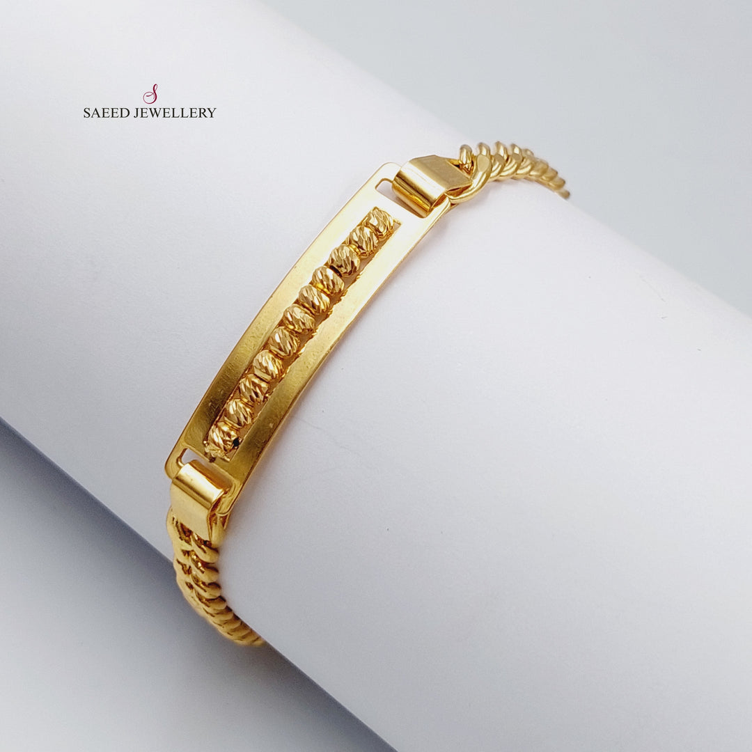 21K Gold Fancy Chain Bracelet by Saeed Jewelry - Image 8