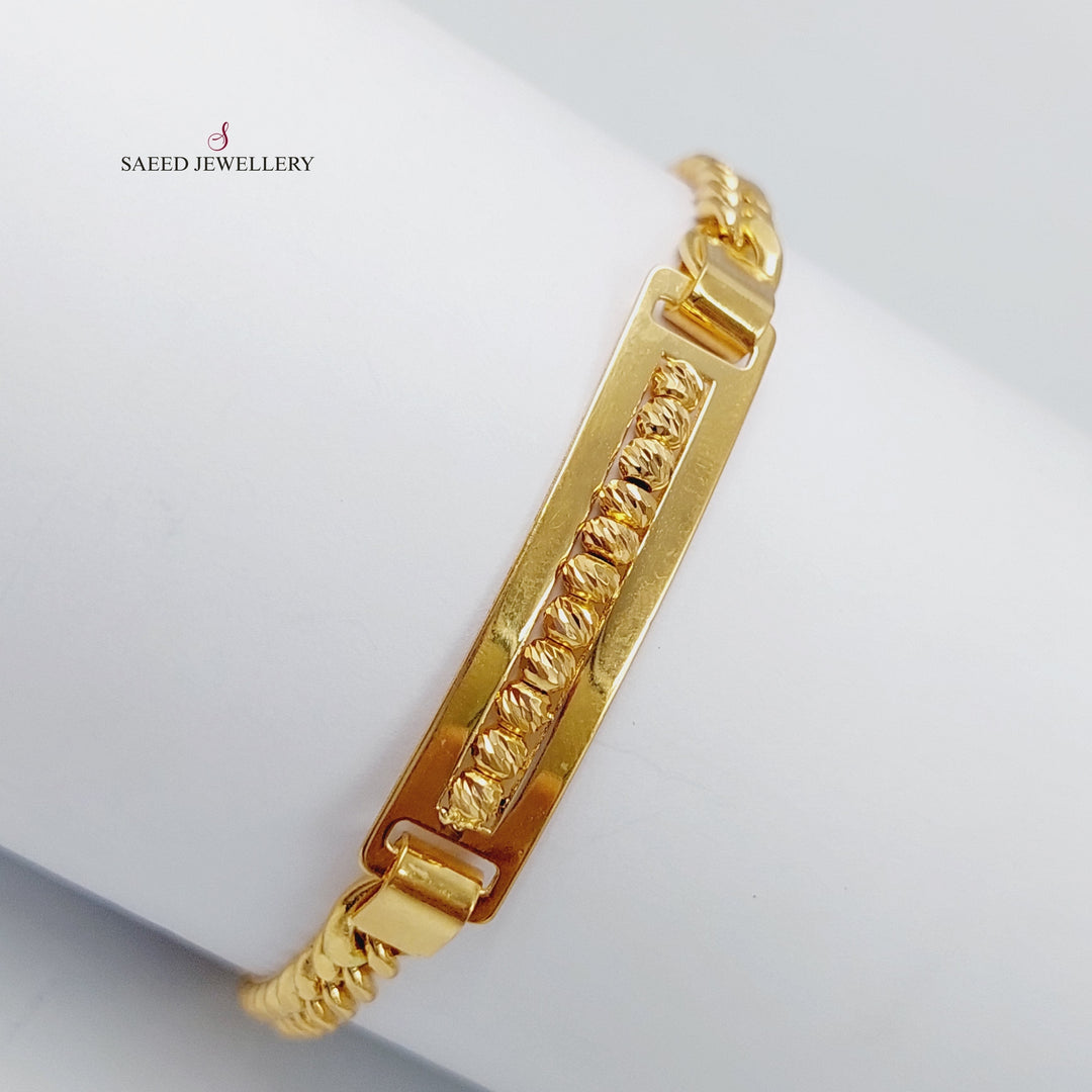 21K Gold Fancy Chain Bracelet by Saeed Jewelry - Image 9