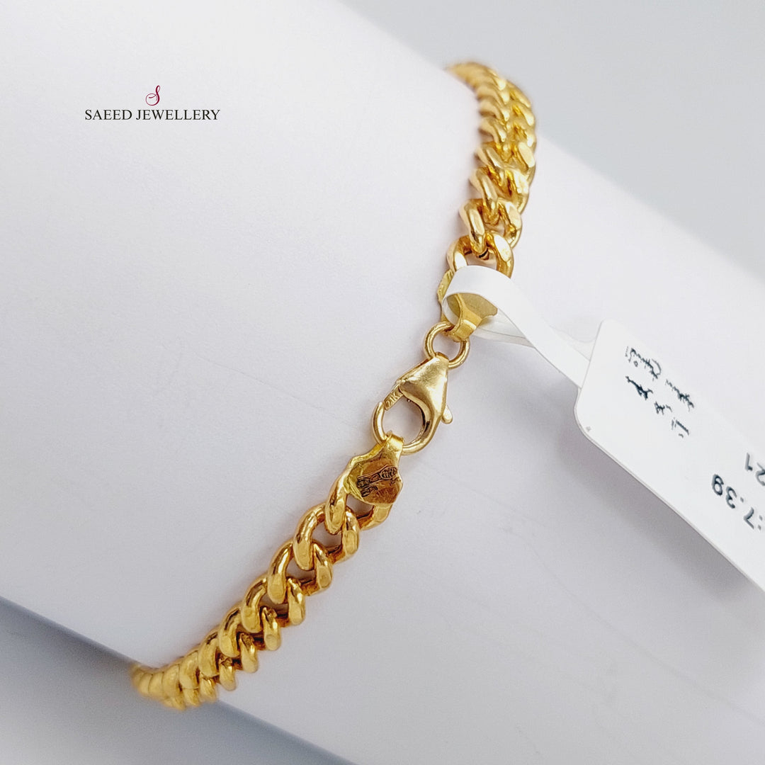 21K Gold Fancy Chain Bracelet by Saeed Jewelry - Image 6