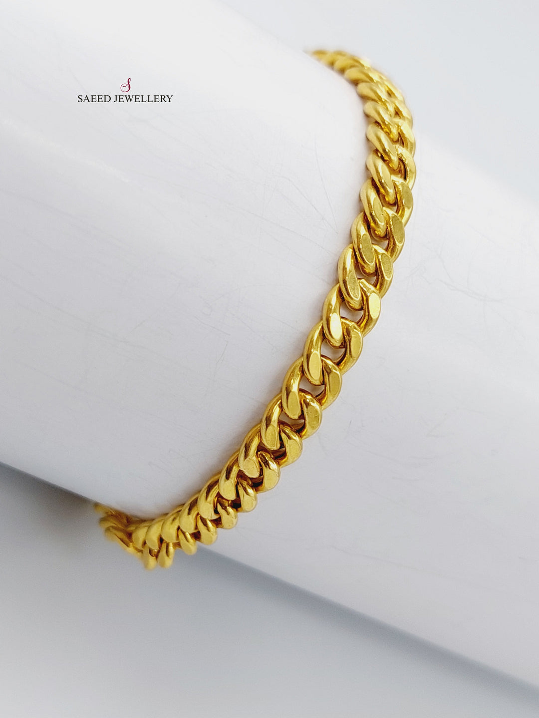 21K Gold Fancy Chain Bracelet by Saeed Jewelry - Image 2