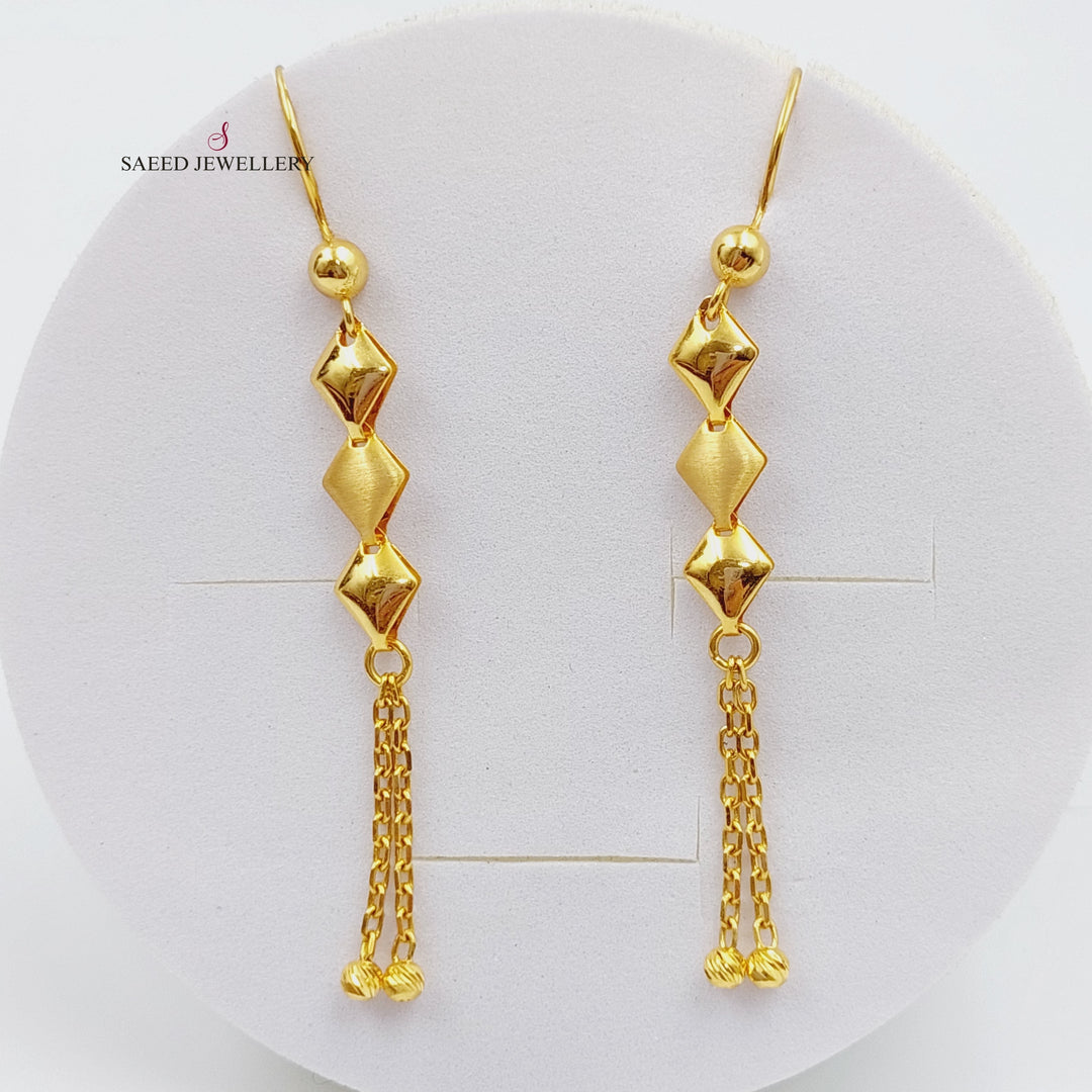 21K Gold Fancy Earrings by Saeed Jewelry - Image 1