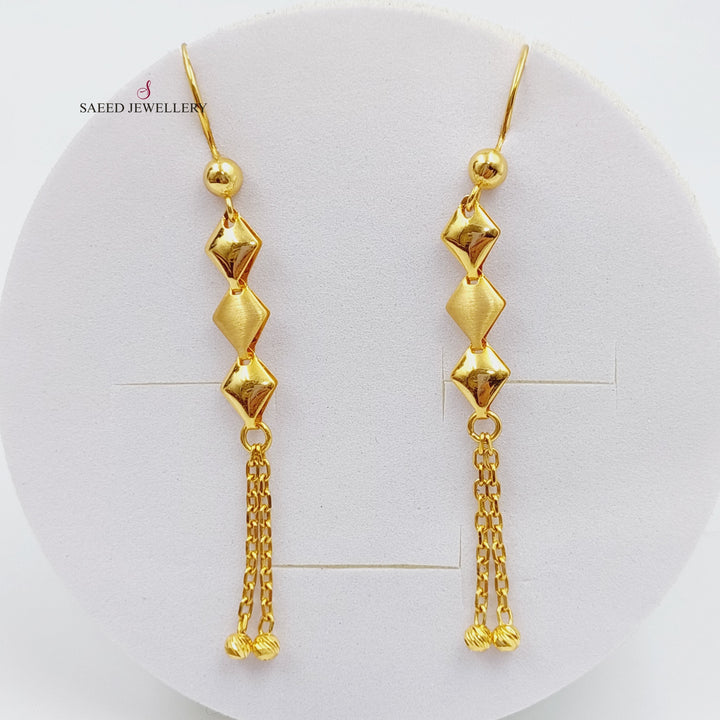 21K Gold Fancy Earrings by Saeed Jewelry - Image 1