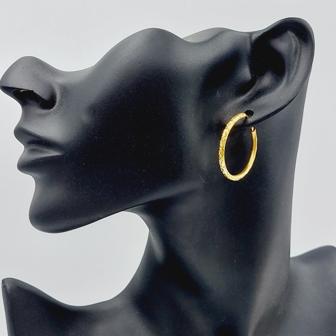 21K Gold Fancy Earrings by Saeed Jewelry - Image 5