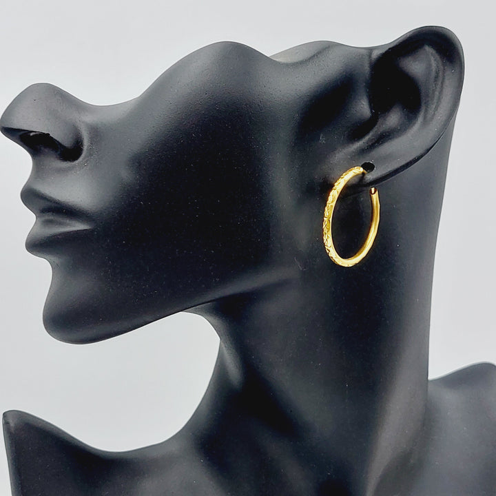 21K Gold Fancy Earrings by Saeed Jewelry - Image 9