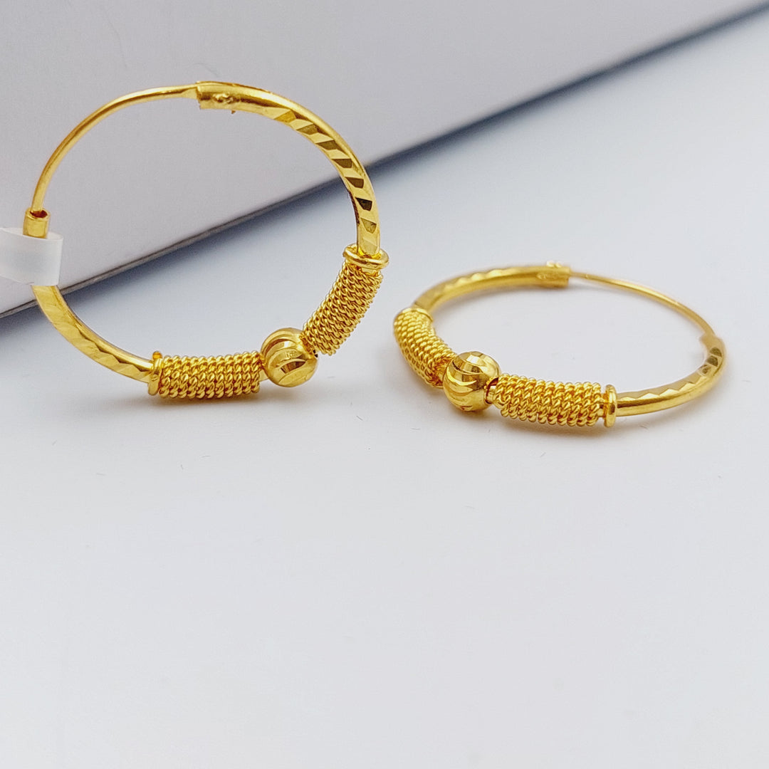 21K Gold Fancy Earrings by Saeed Jewelry - Image 5