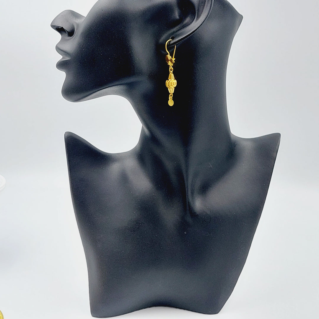 21K Gold Fancy Earrings by Saeed Jewelry - Image 1