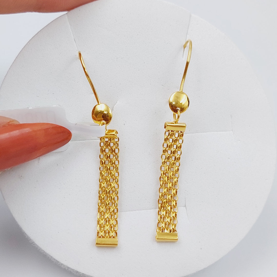 21K Gold Fancy Earrings by Saeed Jewelry - Image 1