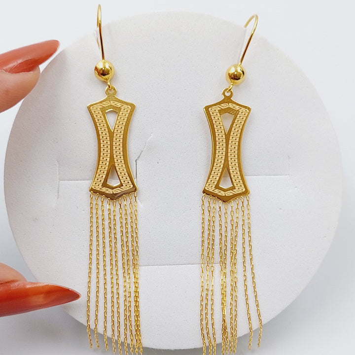 21K Gold Fancy Earrings by Saeed Jewelry - Image 1