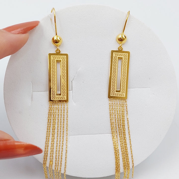 21K Gold Fancy Earrings by Saeed Jewelry - Image 1