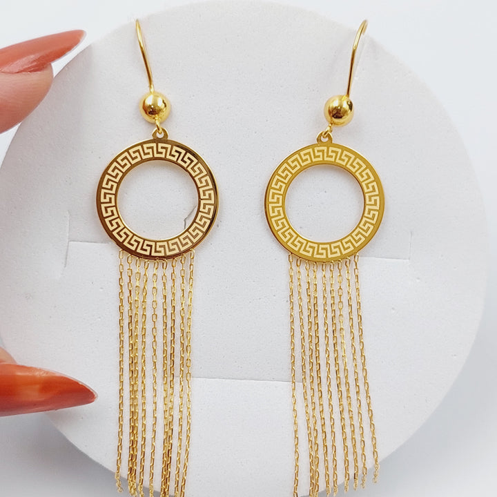 21K Gold Fancy Earrings by Saeed Jewelry - Image 1