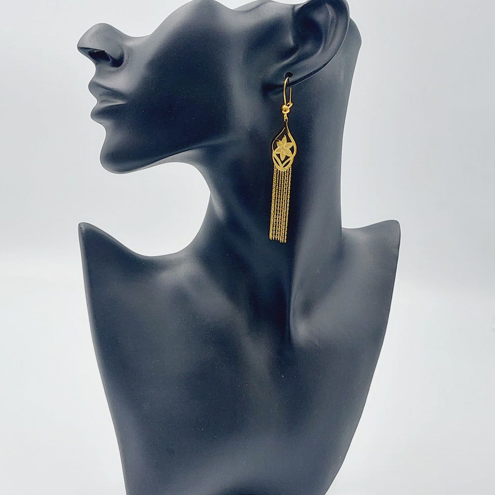 21K Gold Fancy Earrings by Saeed Jewelry - Image 2