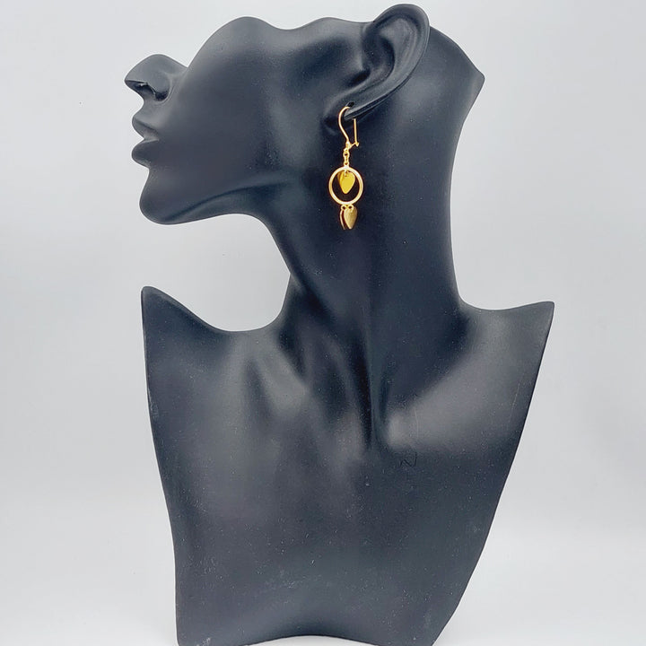 21K Gold Fancy Earrings by Saeed Jewelry - Image 3