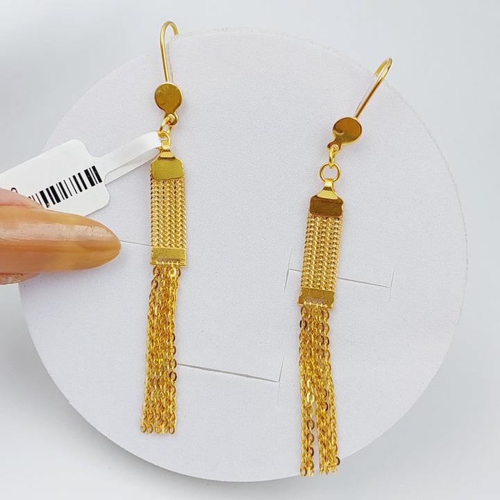 21K Gold Fancy Earrings by Saeed Jewelry - Image 1