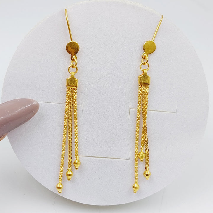 21K Gold Fancy Earrings by Saeed Jewelry - Image 1