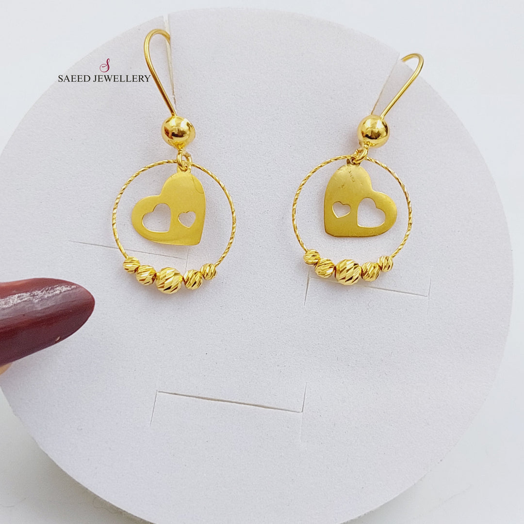 21K Gold Fancy Earrings by Saeed Jewelry - Image 1