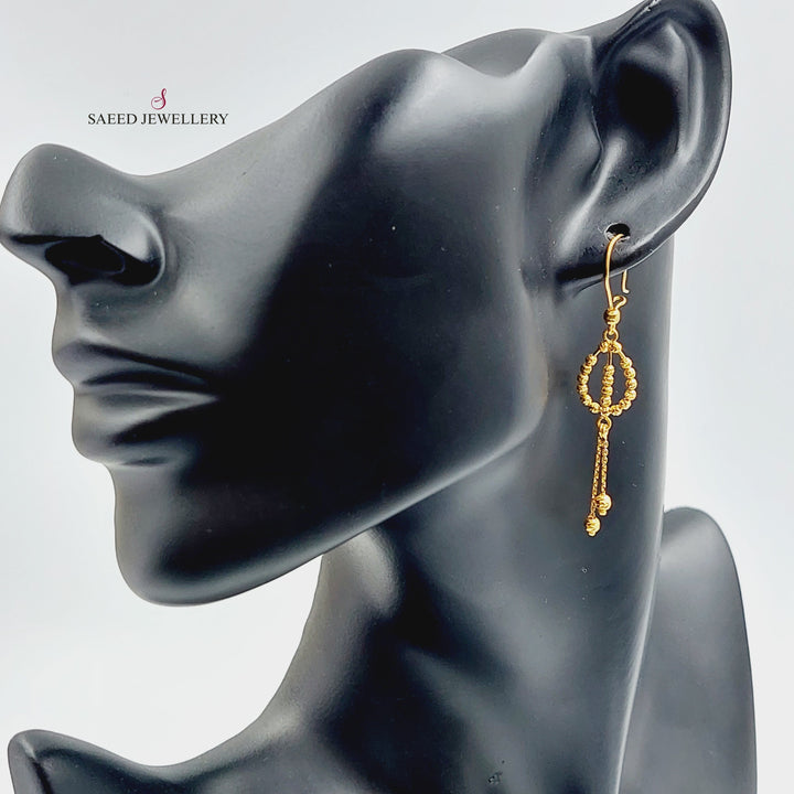 21K Gold Fancy Earrings by Saeed Jewelry - Image 2