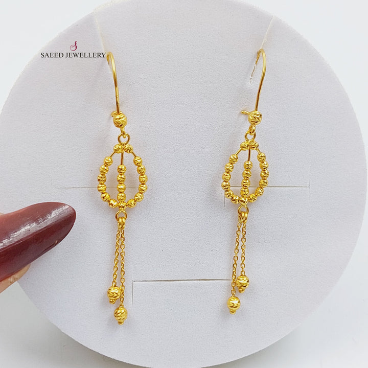 21K Gold Fancy Earrings by Saeed Jewelry - Image 1