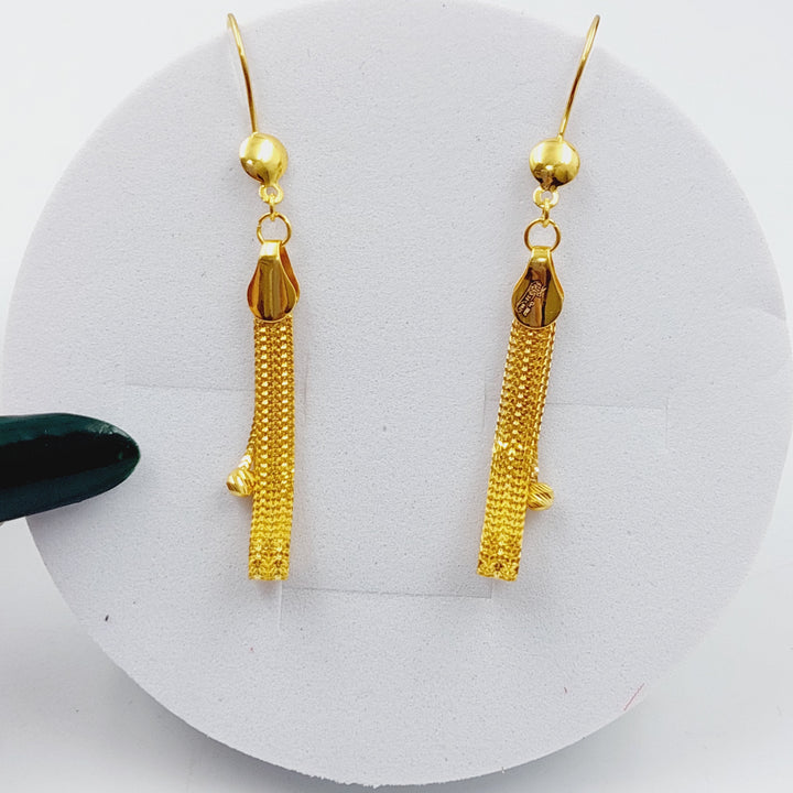 21K Gold Fancy Earrings by Saeed Jewelry - Image 1