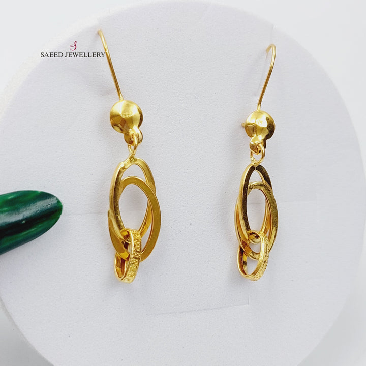 21K Gold Fancy Earrings by Saeed Jewelry - Image 1