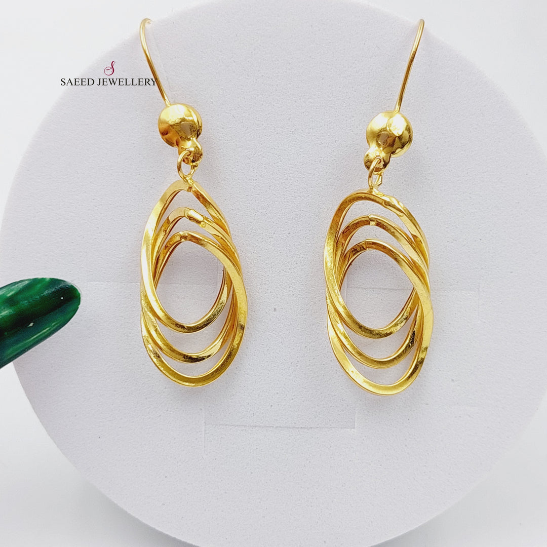 21K Gold Fancy Earrings by Saeed Jewelry - Image 1