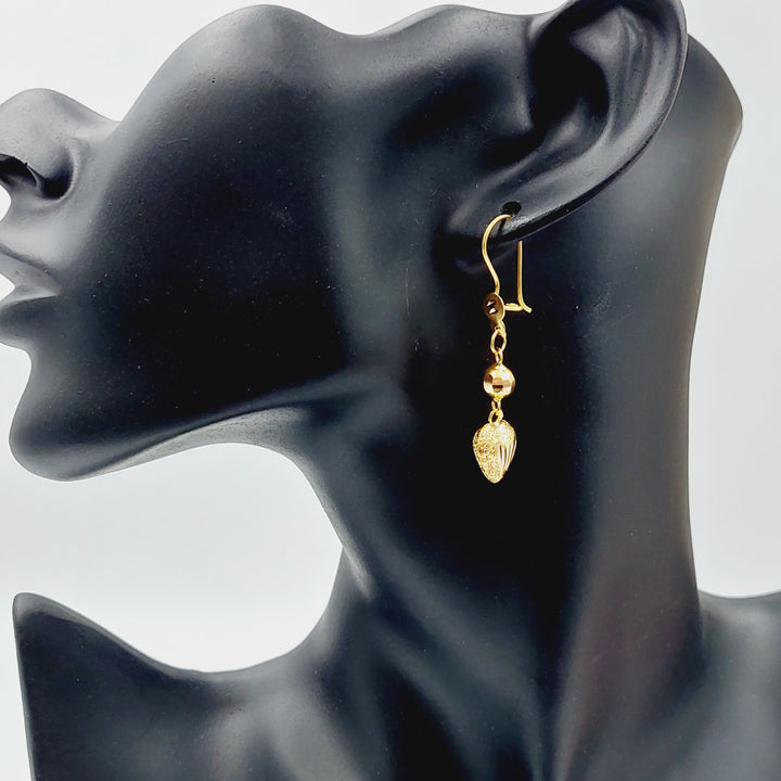 21K Gold Fancy Earrings by Saeed Jewelry - Image 2